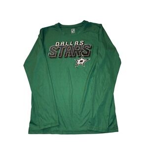 NHL Dallas Stars Youth Long‎ Sleeve Green Shirt Size L 14/16 Hockey